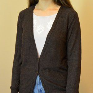 Brown Open Front Sweater